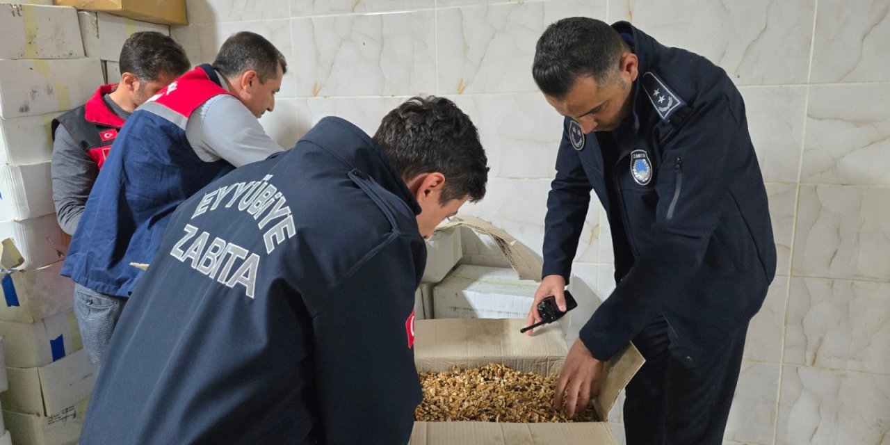 Şanlıurfa'da 11 ton kurtlanmış ceviz içi ele geçirildi