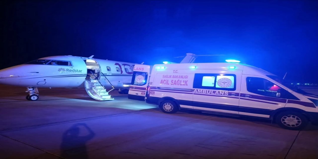Van’da ambulans uçak 2 günlük Down sendromlu bebek için havalandı