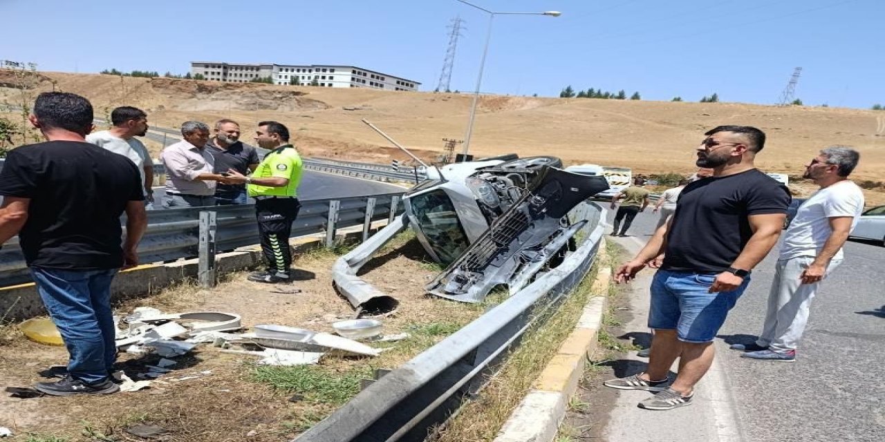 Siirt'te Takla Atan Otomobilin Sürücüsü Kazayı Yara Almadan Atlattı