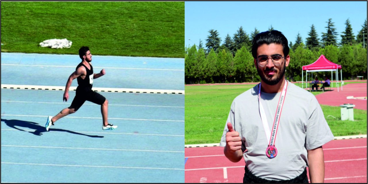 Cizreli Görme Engelli Sporcudan Atletizmde Büyük Başarı