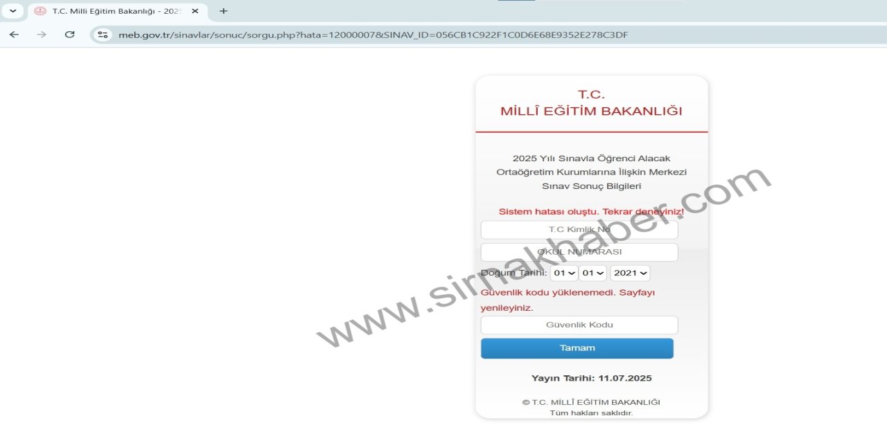 LGS Sonuç Heyecanı Sistem Kilitledi: Veliler ve Öğrenciler Bağlantı Kurmakta Zorlanıyor