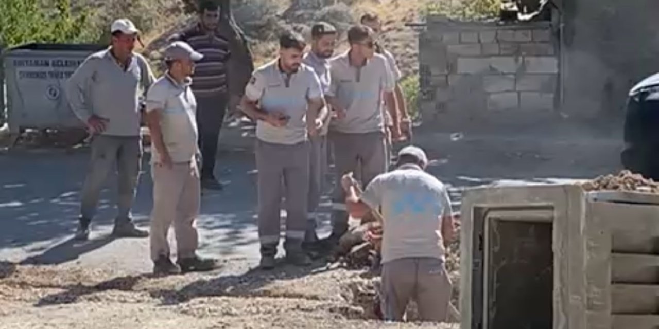 Doğalgaz borusu zarar gördü, korku dolu anlar yaşandı
