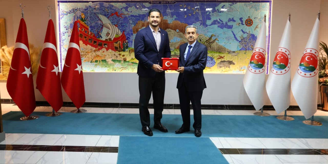 Türkiye Güreş Federasyonu Başkanı Akgül, Şırnak Valisi Ekici ile bir araya geldi