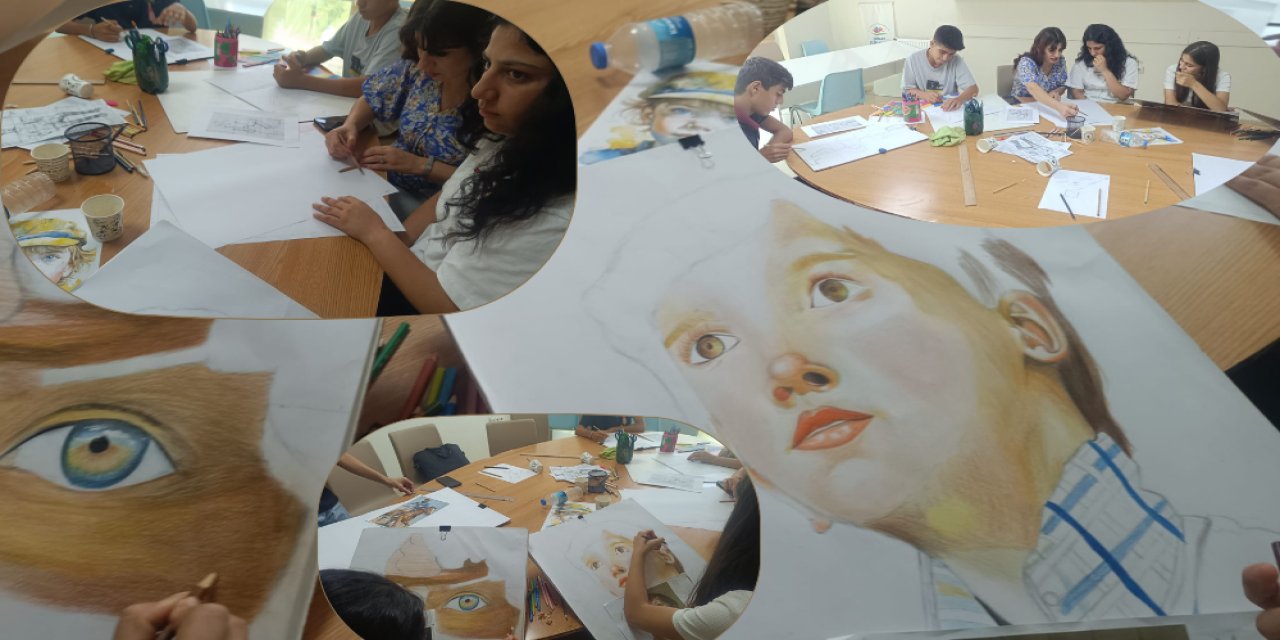 Şırnak Gençlik Merkezi’nde Sanat Zamanı: Küçükler Boyuyor, Gençler Portre Çiziyor