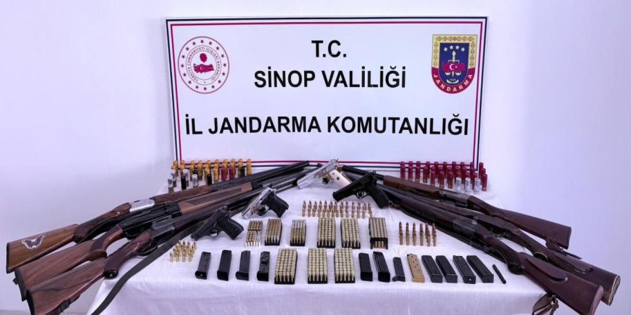 Sinop'ta kaçak silah ve ürün operasyonu: 5 gözaltı