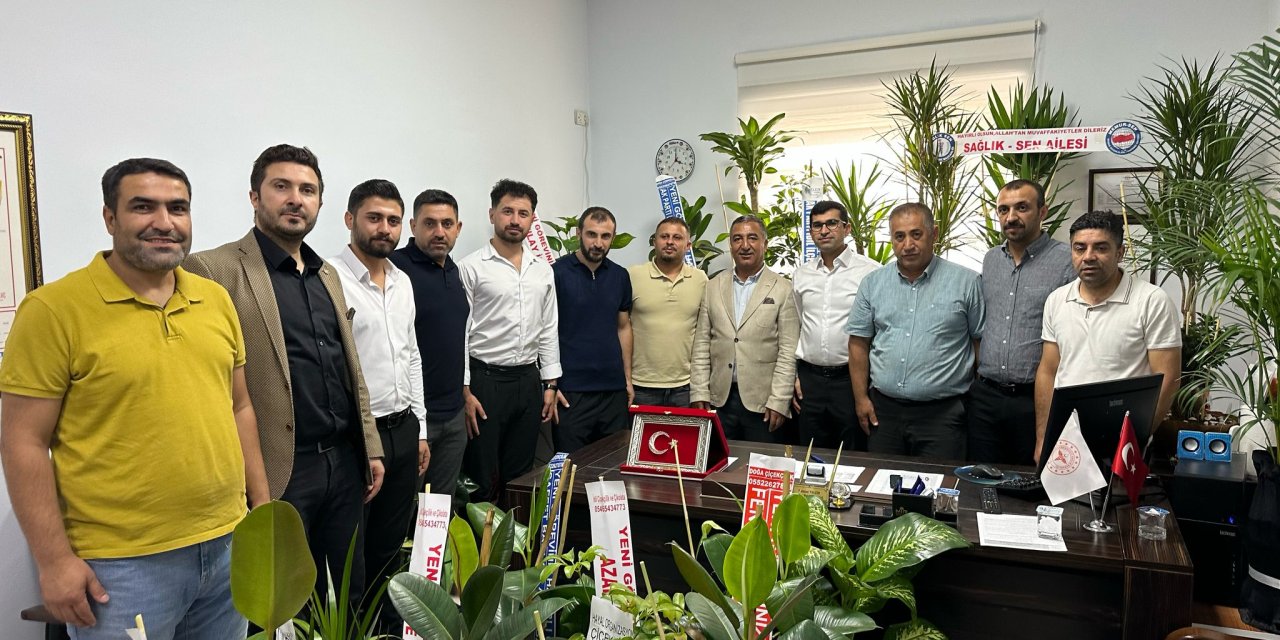 Şırnak Sağlık-Sen heyeti, İdil Devlet Hastanesinde göreve yeni başlayan yöneticilerle görüştü