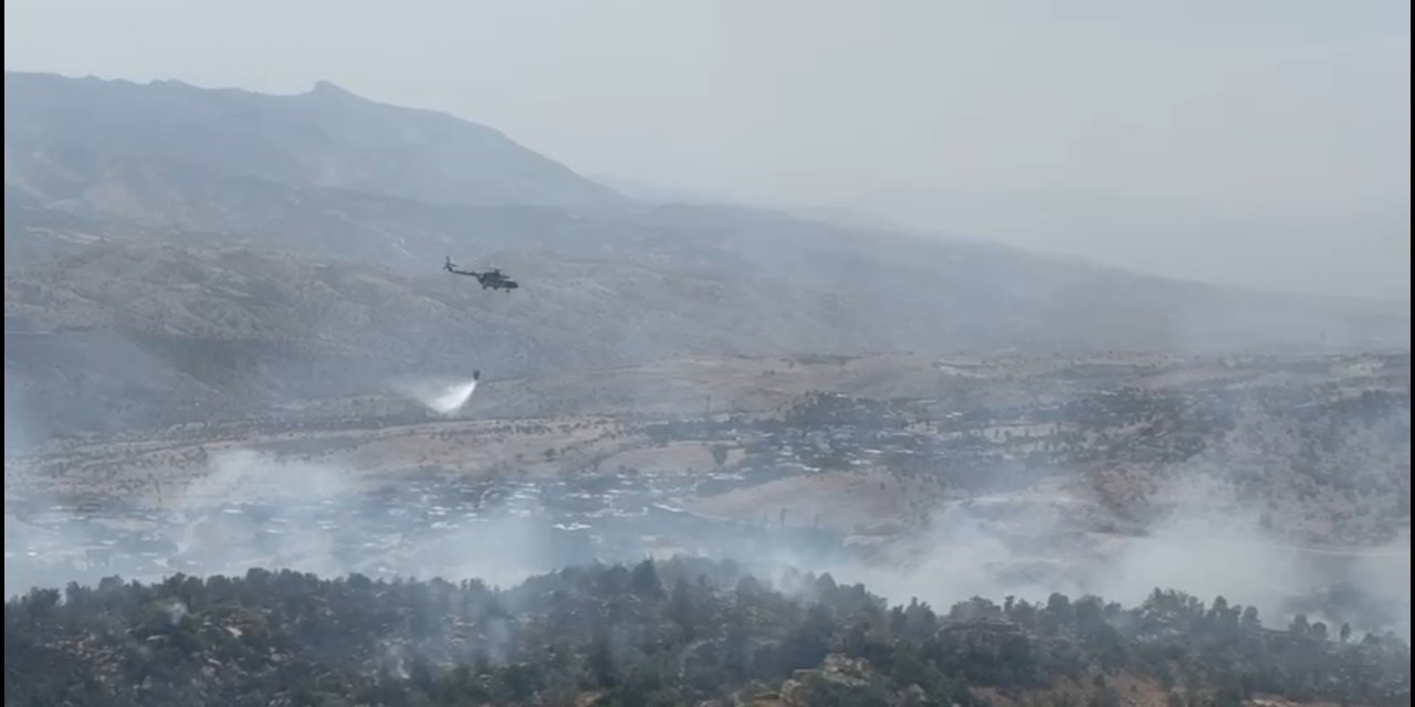 Şırnak'ta örtü yangınına karşı seferberlik: Ekipler müdahalede