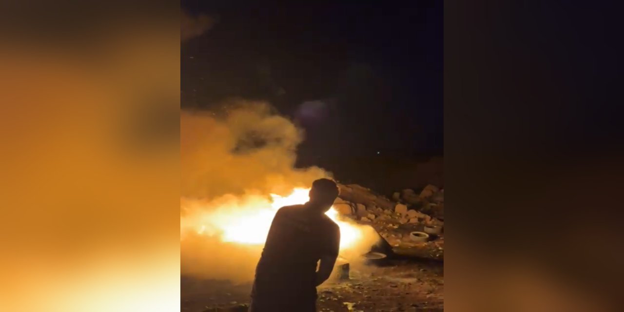 Şırnak'ta 150 Lastik Bir Anda Tutuştu