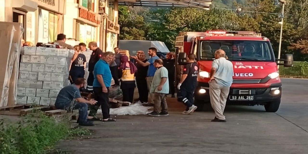 Rize’de yük asansörüne sıkışan şahıs hayatını kaybetti