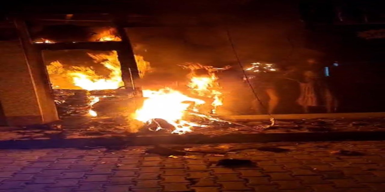 Adıyaman'da giyim mağazasına molotofkokteyli saldırı