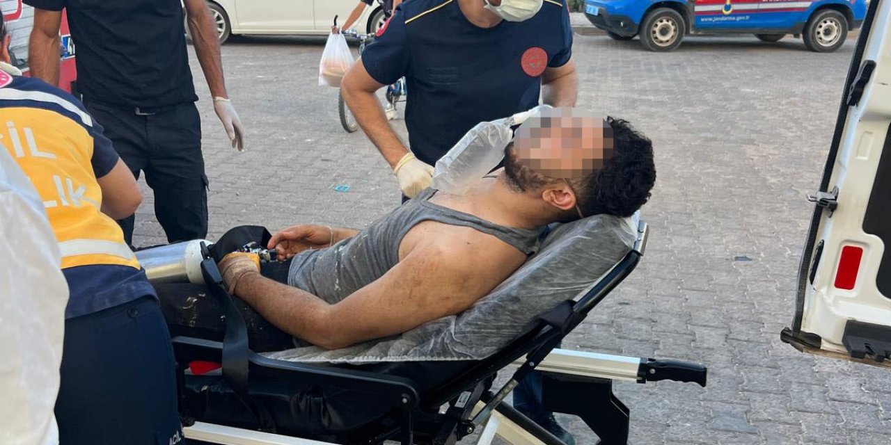 Mardin'de su deposunda mahsur kalan kişiyi itfaiye kurtardı