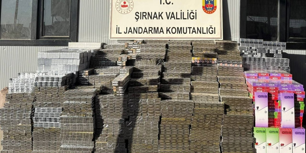 Şırnak'ta Jandarma’dan 22 milyon 861 bin liralık kaçakçılık operasyonu: 2 tutuklama