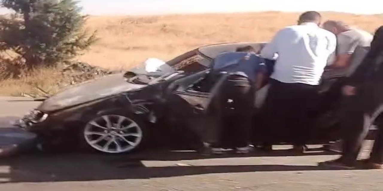 Merzifon’da otomobil takla attı: 1 yarali