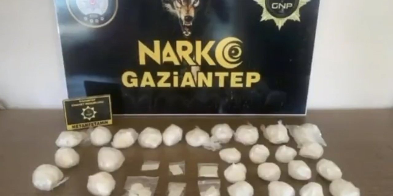 Gaziantep’te 2 kilo metamfetamin ele geçirildi: 2 gözaltı