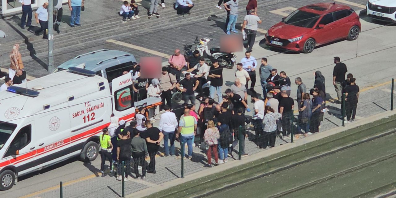 Motosikletin Çarptığı Kadın Hastanelik Oldu