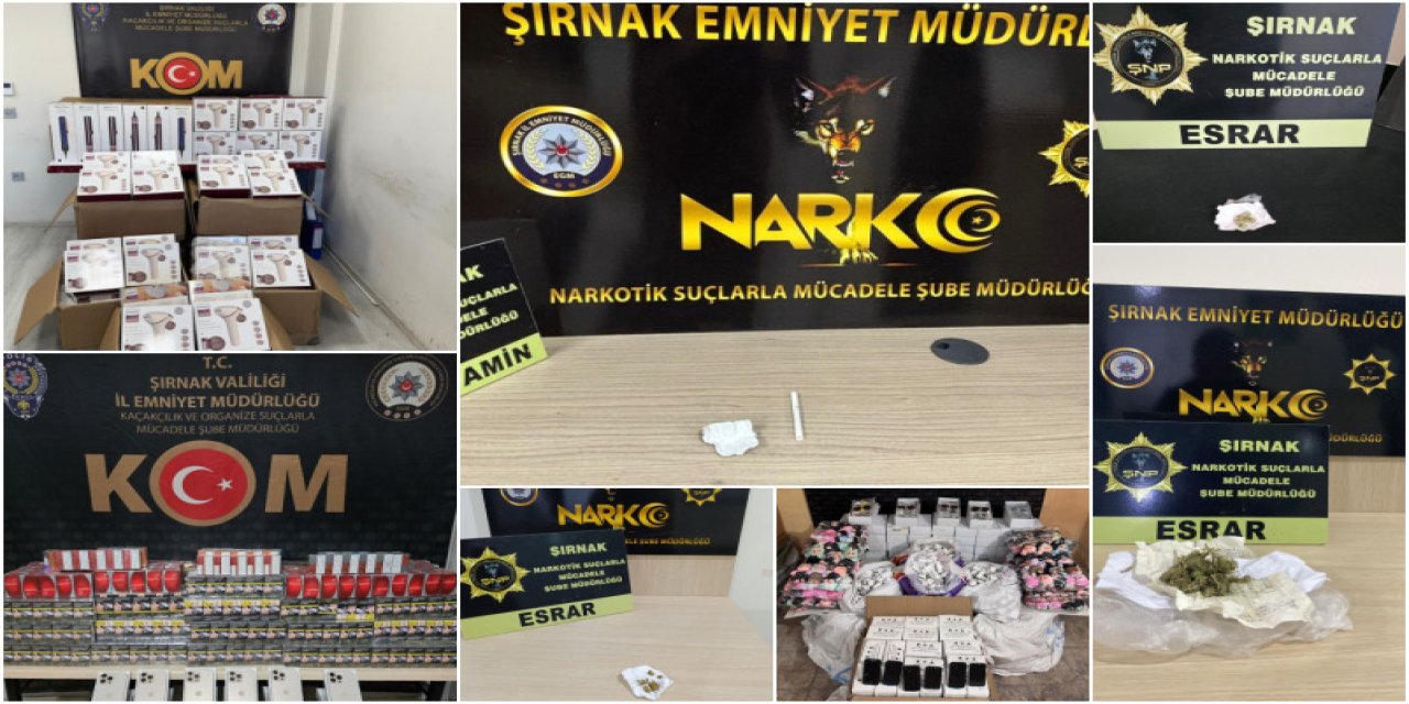 Şırnak'ta kaçakçılık operasyonu: 9.2 milyon lira değerinde mal ele geçirildi