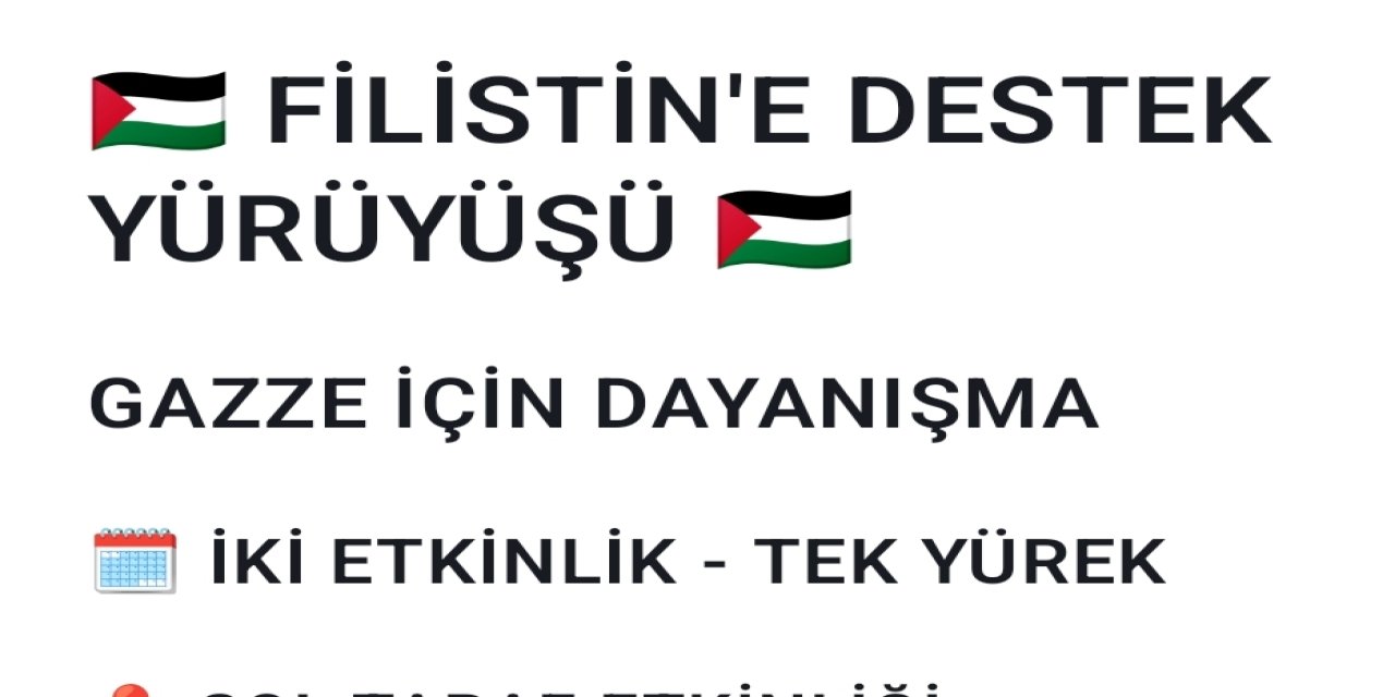 Şırnak ve Silopi’de Filistin’e Destek Yürüyüşleri Düzenlenecek