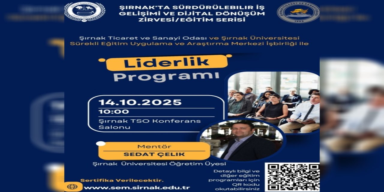Şırnak'ta "Sürdürülebilir İş Gelişimi Ve Dijital Dönüşüm" Eğitimleri Başlıyor