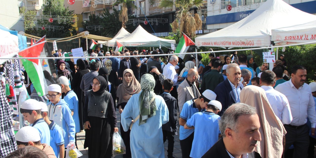 Cizre müftülüğü Gazze yararına hayır çarşısı kurdu