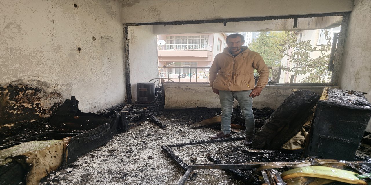 Evi yanan baba yardım bekliyor