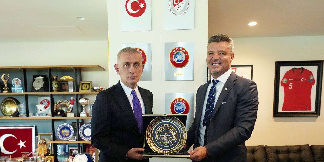 Fenerbahçe Başkanı Sadettin Saran, TFF Başkanı Hacıosmanoğlu'nu ziyaret etti