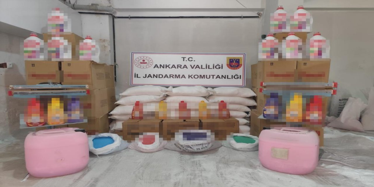 Ankara’da 500 litre sahte deterjan ele geçirildi