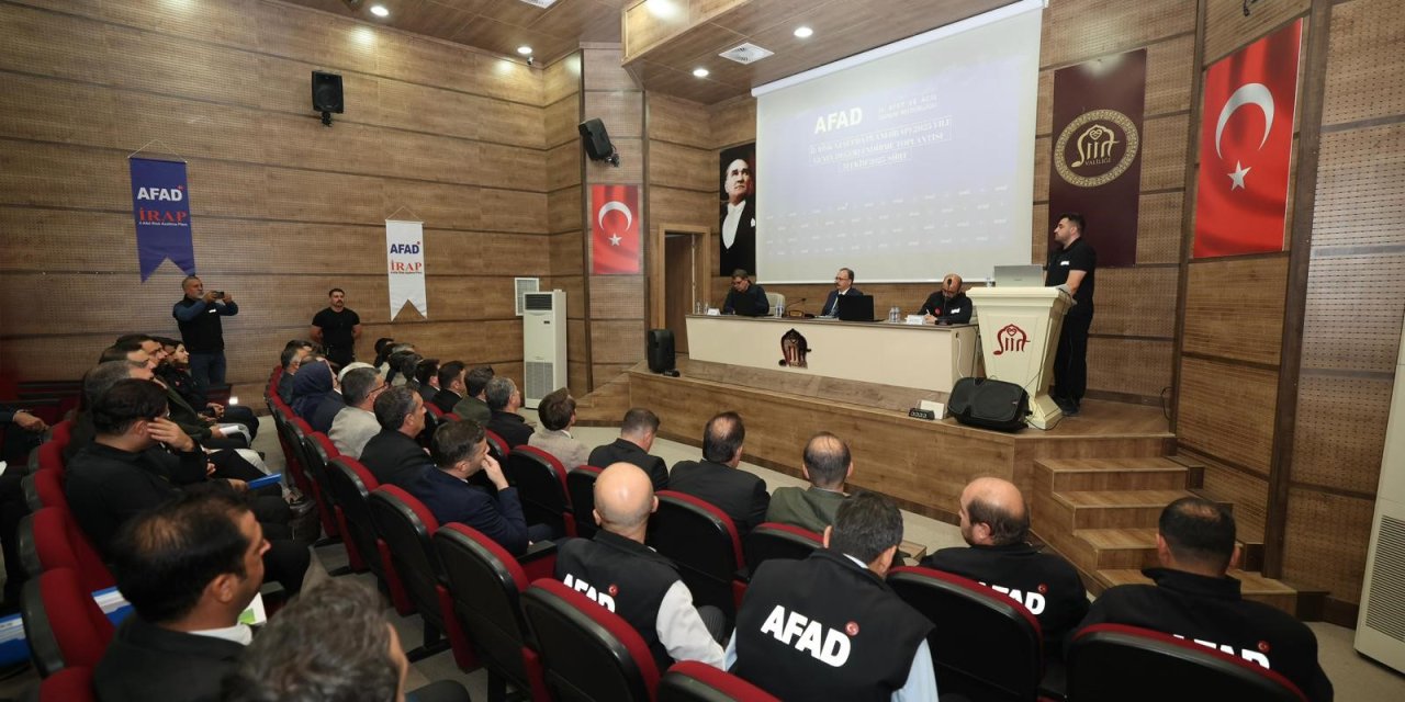 Siirt’te afet risklerini azaltmak için 52 eylem planı masaya yatırıldı