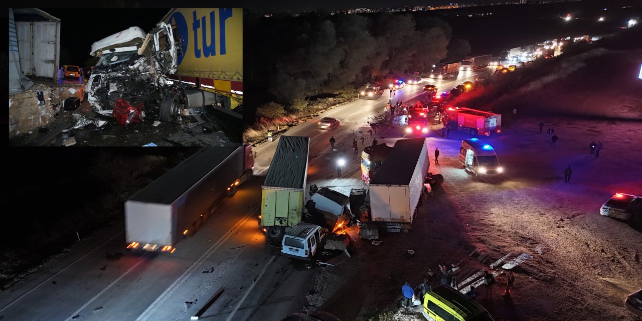 5 Araç Birbirine Girdi: Otomobil Paramparça Oldu, 1 Kişi Öldü!