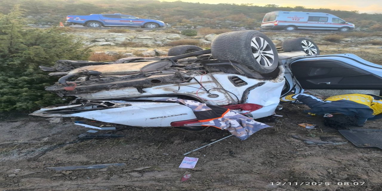 Otomobil Takla Attı: Sürücü Hayatını Kaybetti, 3 Yaralı!