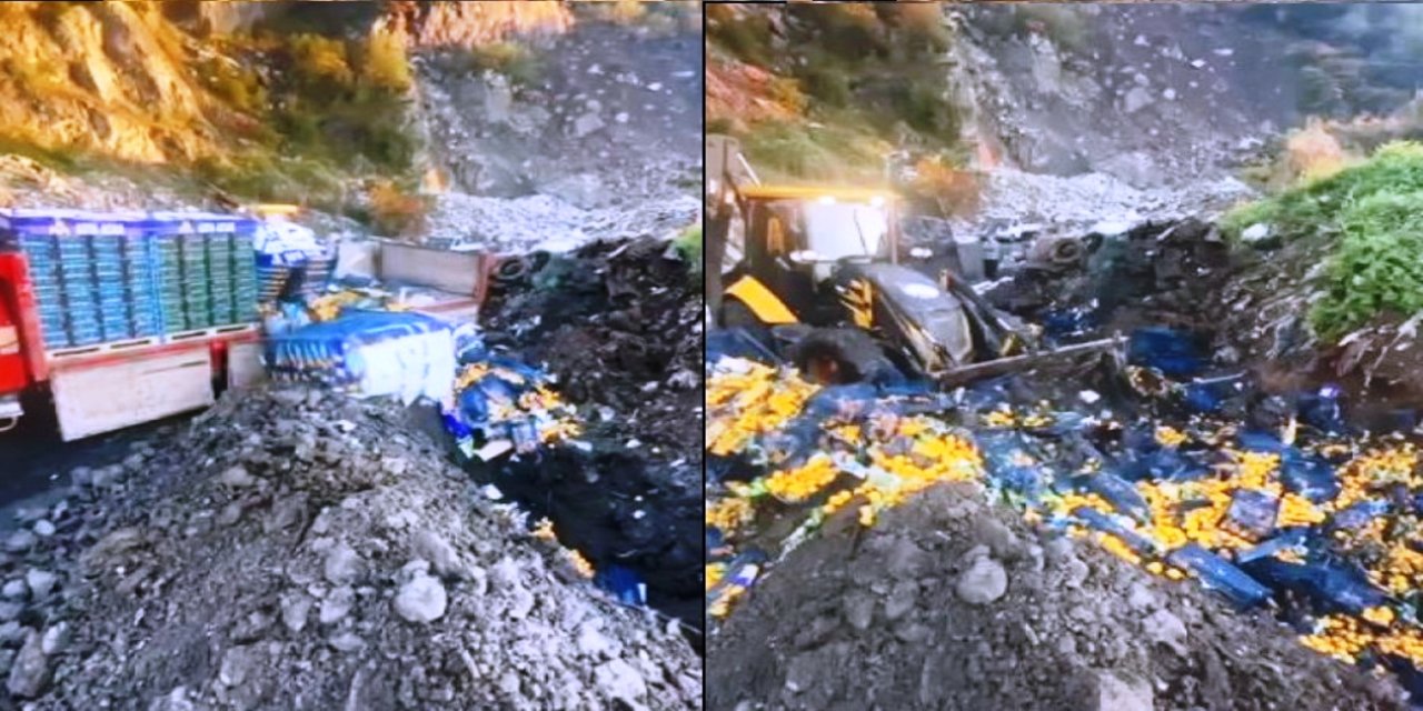 Sınır Kapısında 6,1 Ton Mandalina İmha Edildi!