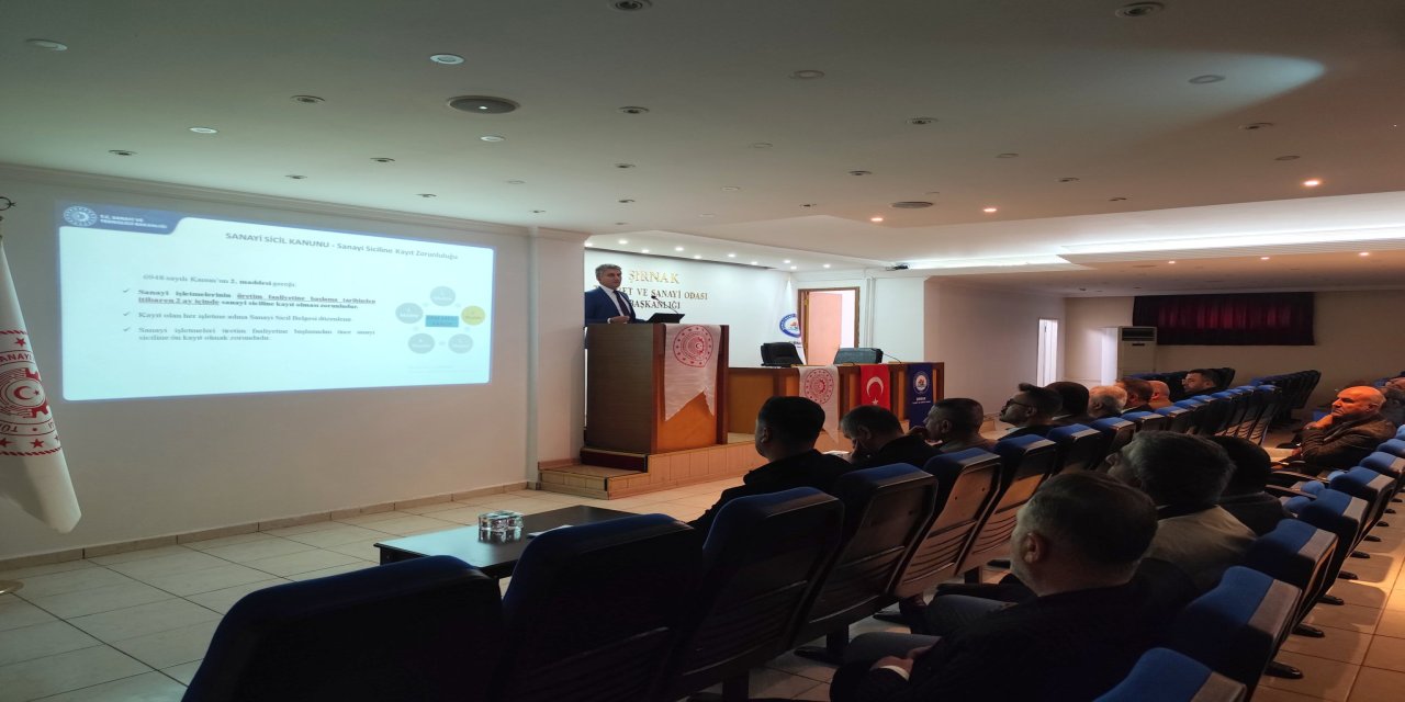 Şırnak’ta Sanayi Sicil Belgesi Bilgilendirme Toplantısı Düzenlendi