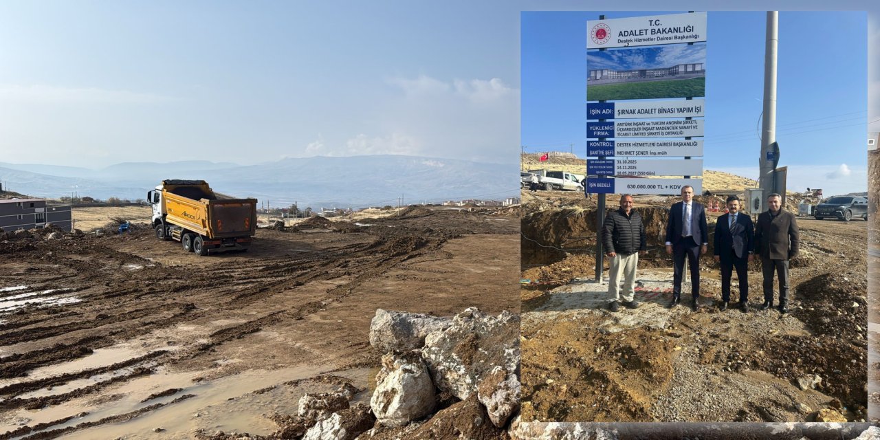 Şırnak’ta Yeni Adliye Binası İçin Çalışmalar Başladı: Başsavcı Şahin ve Komisyon Başkanı Kayık İncelemelerde Bulundu