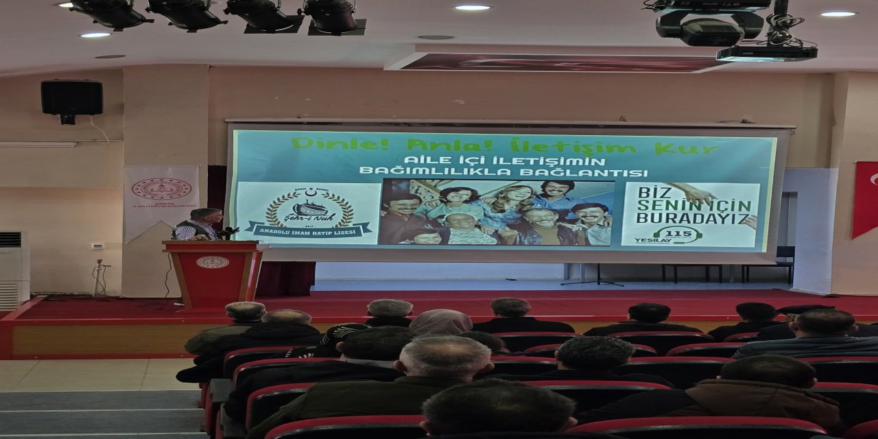 Yeşilay’dan Şırnak’ta Ailelere Bağımlılıkla Mücadele Semineri