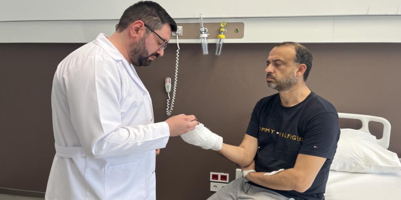 Kopan parmağını buzla koruyarak Türkiye’ye geldi, 14 saat sonra yeniden dikildi