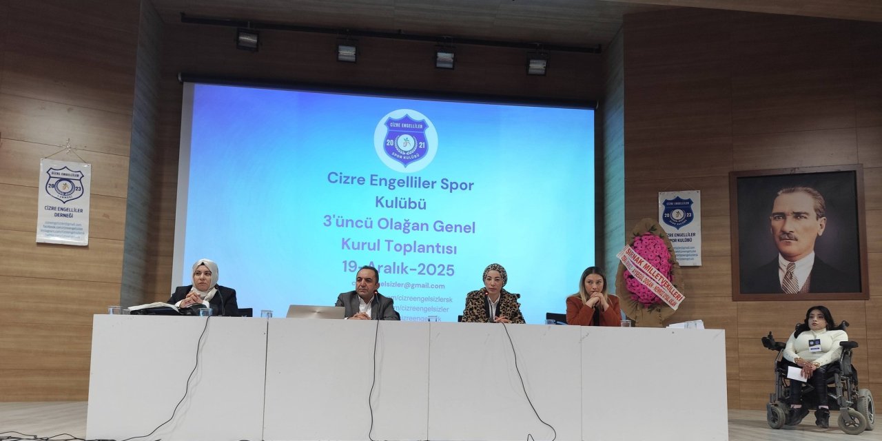 Cizre’de Engelliler Spor Kulübü, 3. Olağan Genel Kurul Toplantısını Gerçekleştirdi