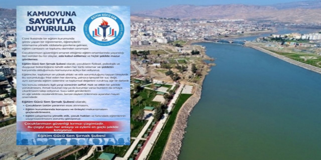 Eğitim Gücü Sen’den Cizre’deki İstismar İddialarına Sert Tepki