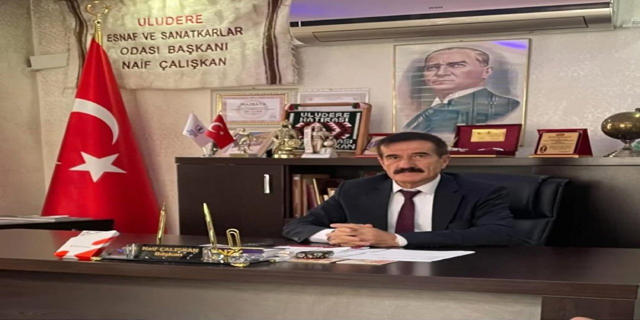 Naif Çalışkan Uludere Esnaf ve Sanatkârlar Odası Başkanlığına Yeniden Seçildi