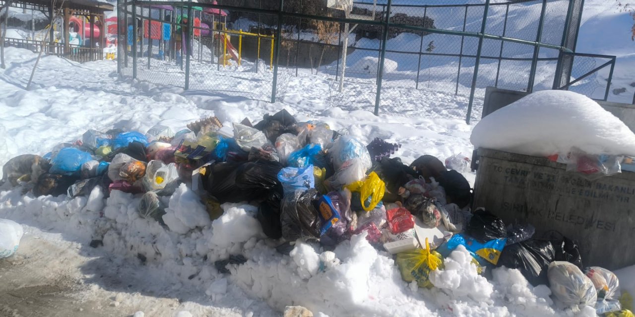 Şırnak'ta Çöp Tepkisi: Kar Yağdı, Temizlik Aksadı