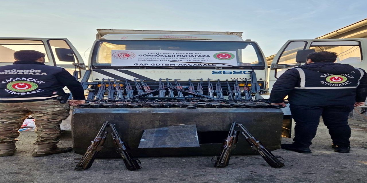 Gümrük kapısında 52 adet uzun namlulu silah ele geçirildi