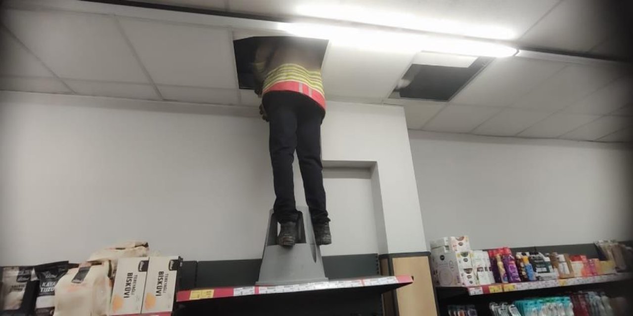 Havalandırma boşluğunda mahsur kalan kediyi itfaiye kurtardı