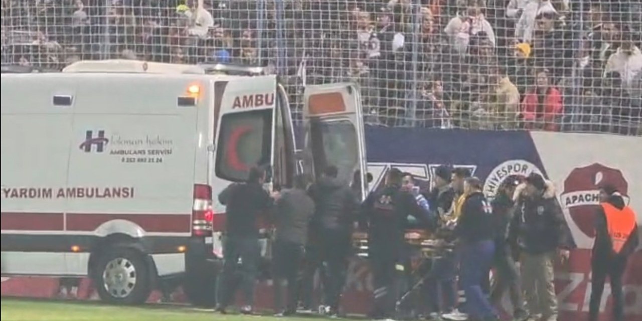 Galatasaray- Fethiye Spor Maçında korkunç olay: Taraftar tribünden düştü