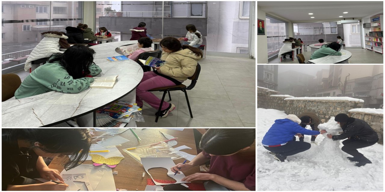 Şırnak'ta Çocuklara Sıcak Yuva: Kar Yağışını Kitap Okuyarak Karşıladılar