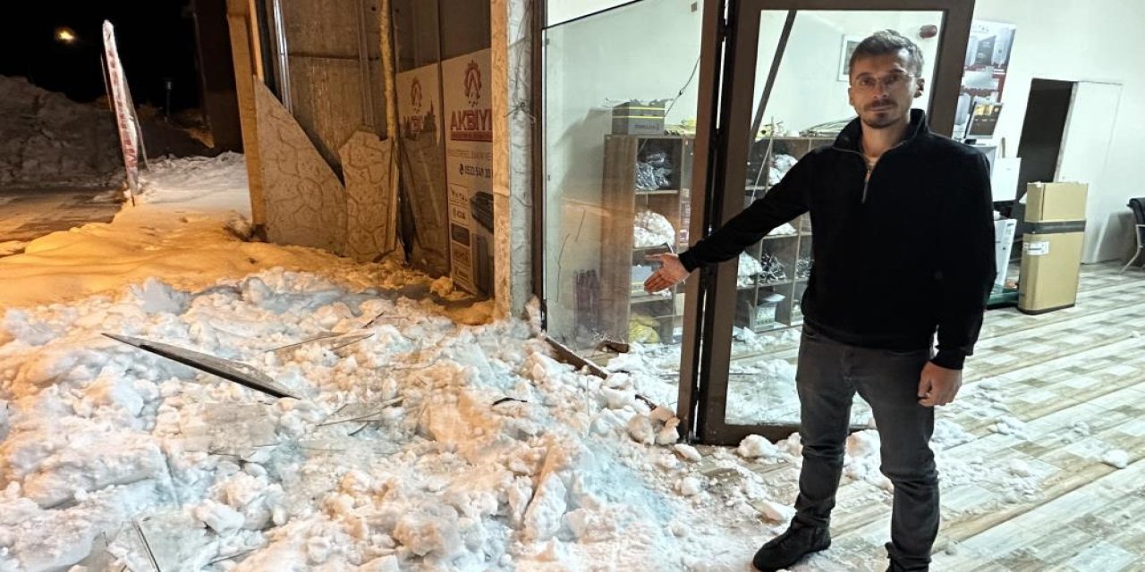 Çatıda biriken kar dehşeti: İş yeri sahibi ölümden döndü