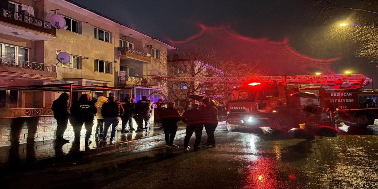Erzincan’da yangın: 3’ü çocuk 8 kişi dumandan etkilendi