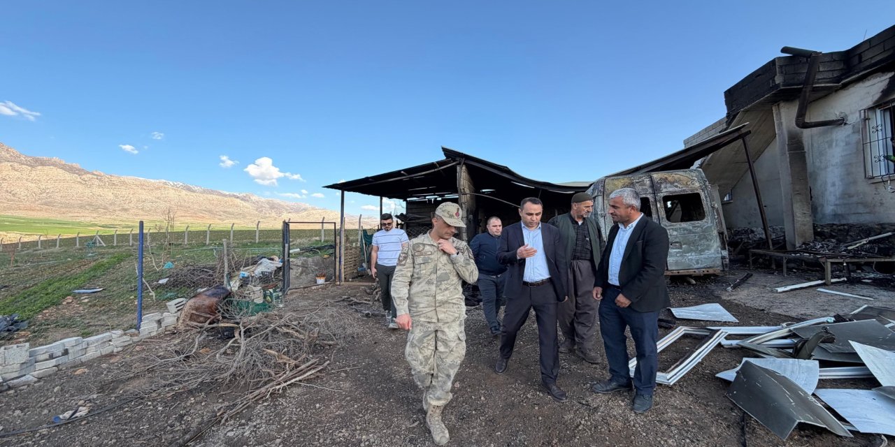 Silopi’de Korkutan Yangın Sonrası Mağdur Aile Yalnız Bırakılmadı