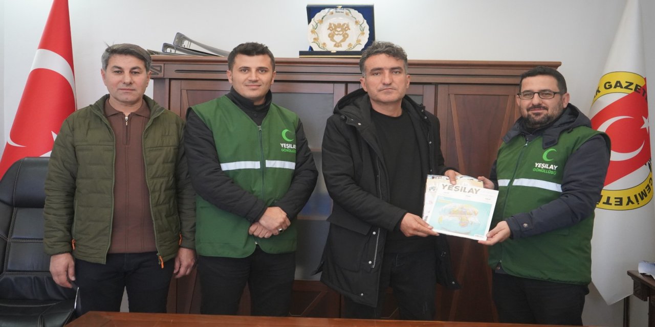 Yeşilay'dan Şırnak Gazeteciler Cemiyeti Başkanı İdris Mir'e Ziyaret