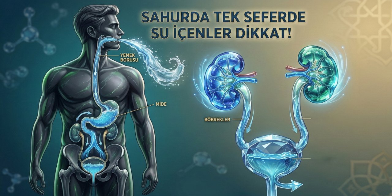 Sahurda Tek Seferde Su İçenler Dikkat! Böbrek Sağlığınızı Tehlikeye Atmayın