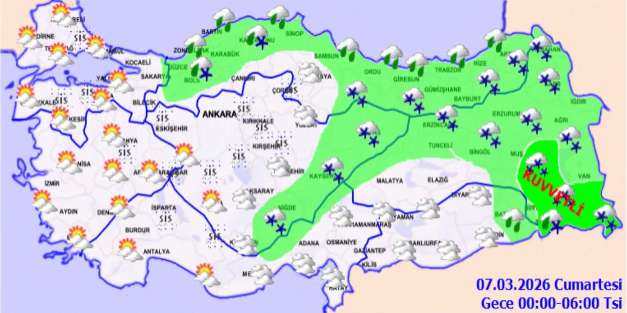 Meteoroloji’den Şırnak İçin Kuvvetli Yağış Uyarısı