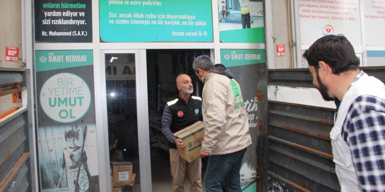 Cizre’den Suriye’ye insani yardım desteği