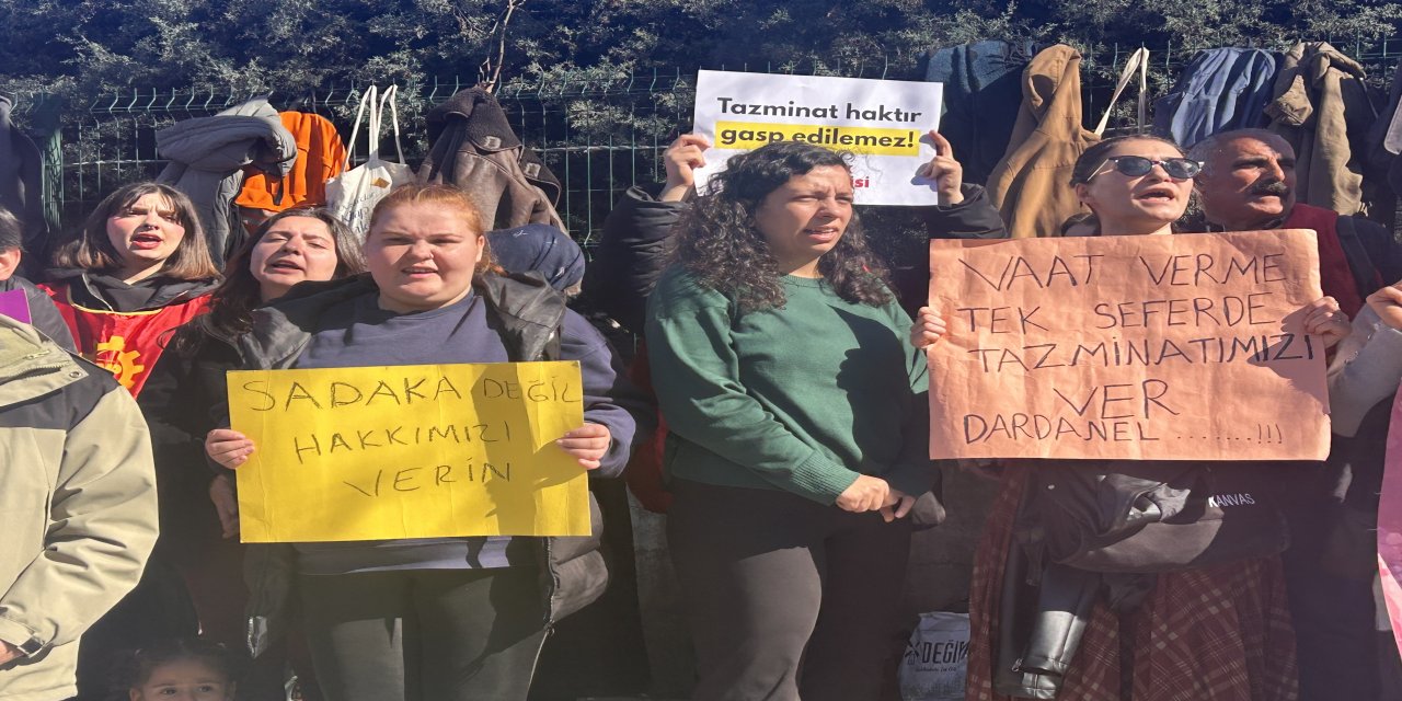 Dardanel İşçilerinden Fabrika Önünde Feryat: "Eşimi Hastanede Bırakıp Vardiyaya Geldim!"